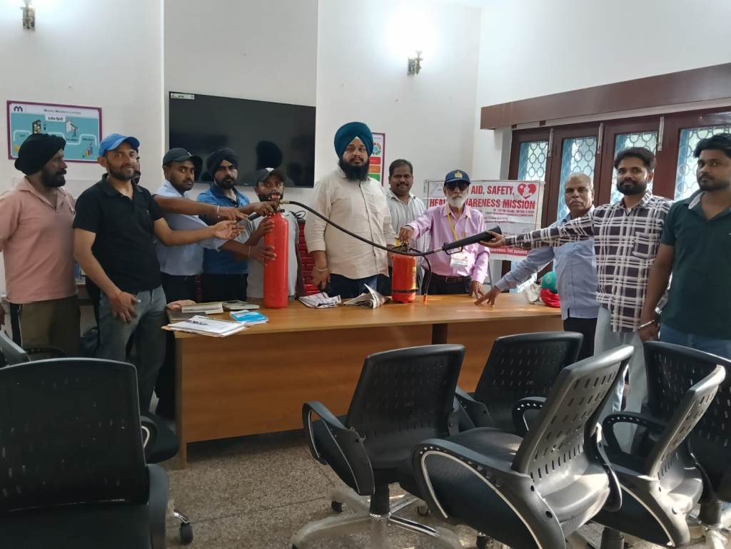 Factory workers given special training on First Aid CPR Fire Safety and Cyber Security